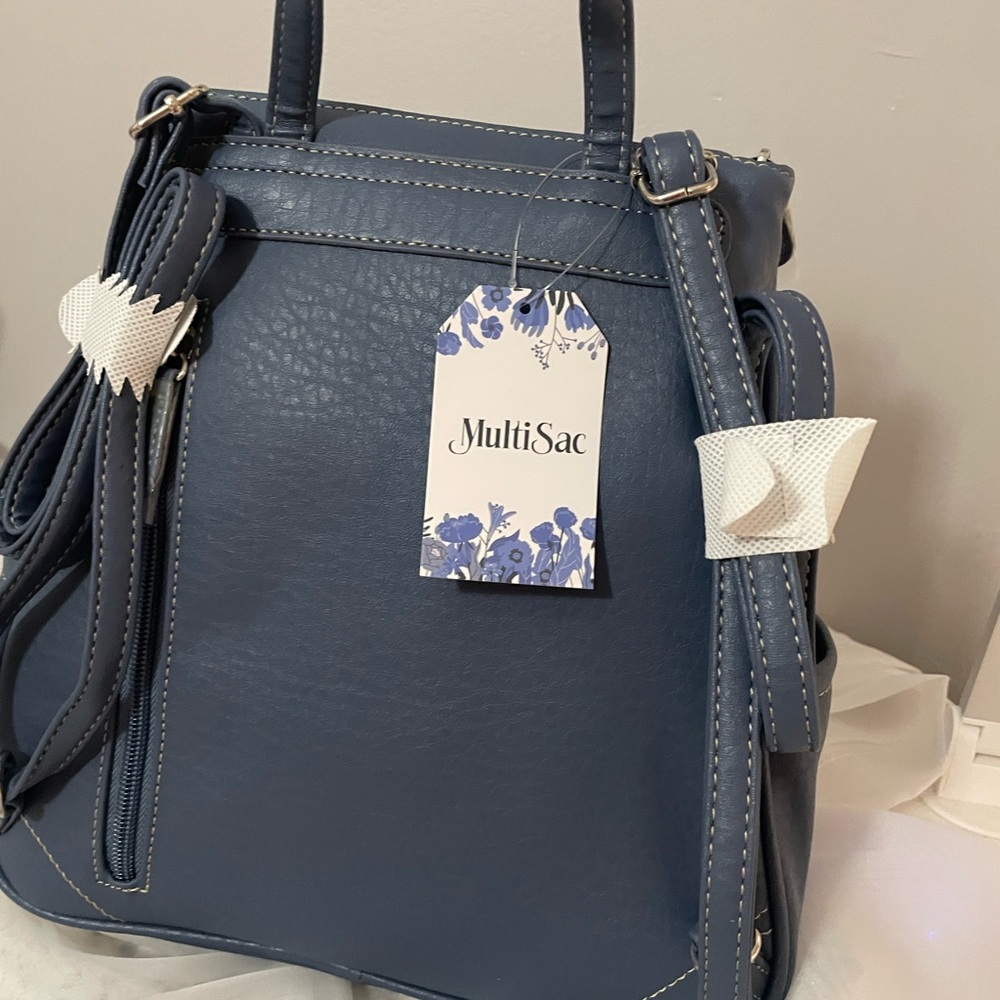 MultiSac Women's Blue Backpack - Picture 7 of 13